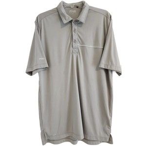 Ping Men's Golf Polo Shirt Sensor Cool Gray White Logo Size Large